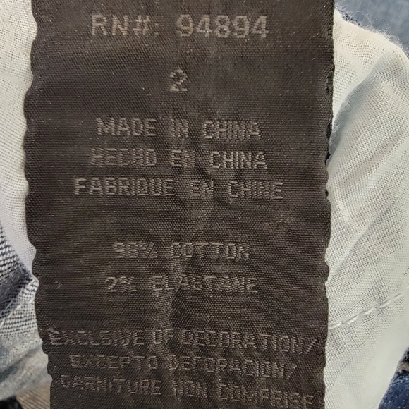 Live Hard Play Hard Thick Stitch Studded Boot Cut Jeans Size 2 - Picture 10 of 16